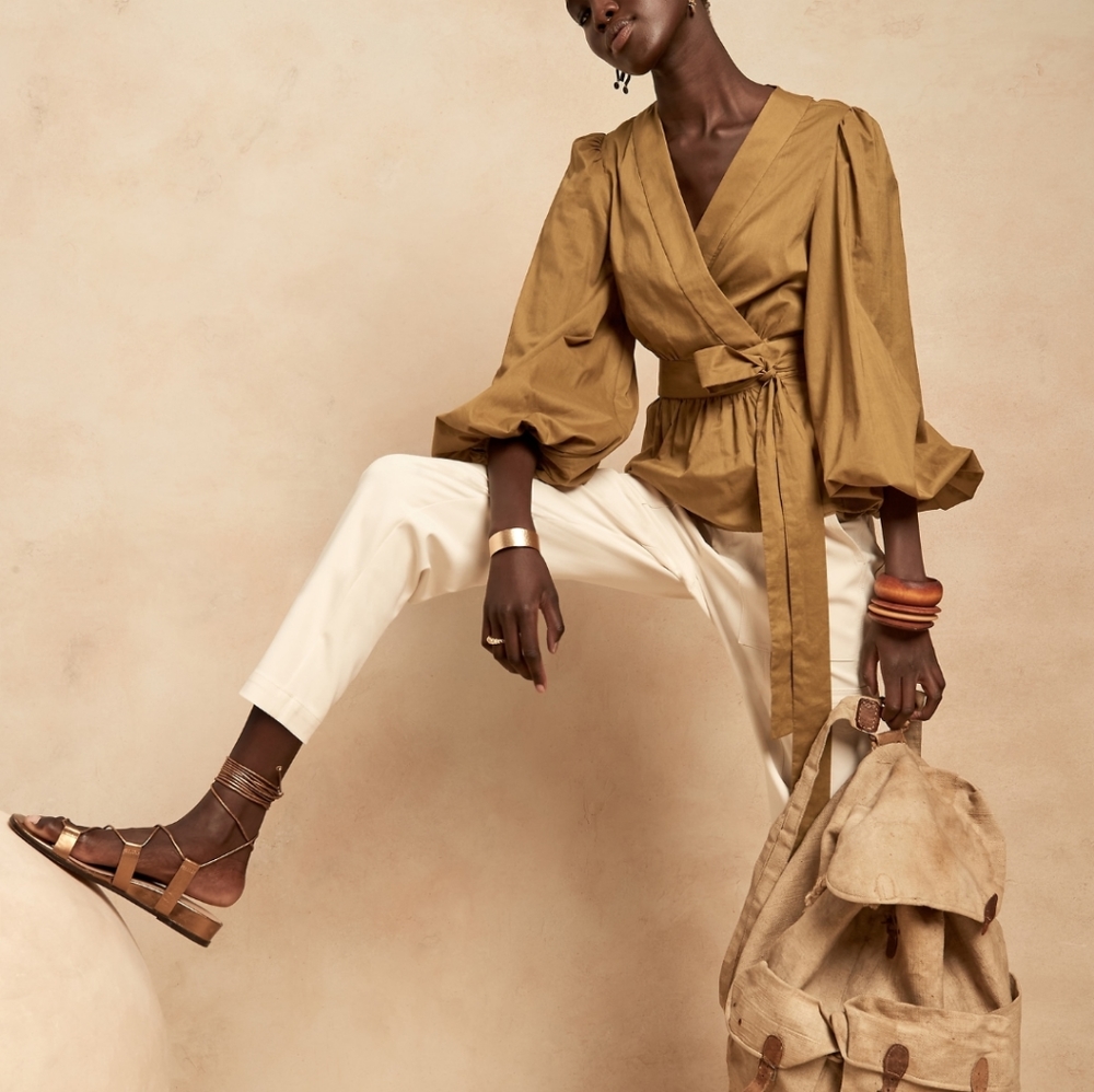 COPY - Gorgeous Balloon Sleeve Wrap Top